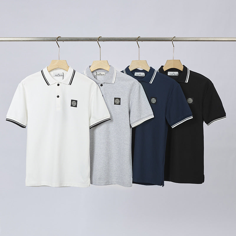 Stone Island Compass Patch Short & Long Sleeve Polo Shirt Streetwear