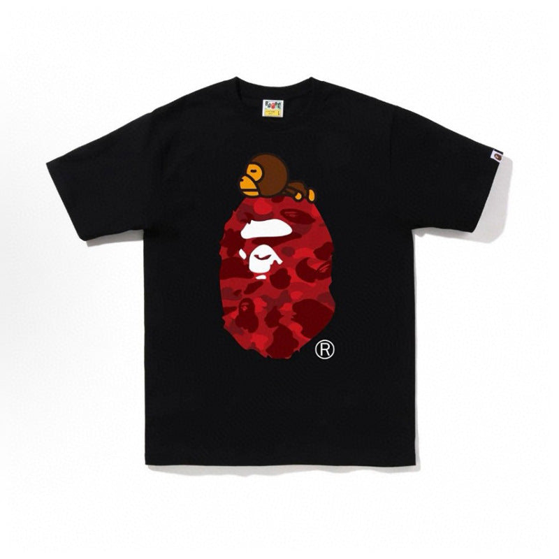 BAPE Ape Head Shark Print Loose Casual Unisex Short Sleeve T-Shirt