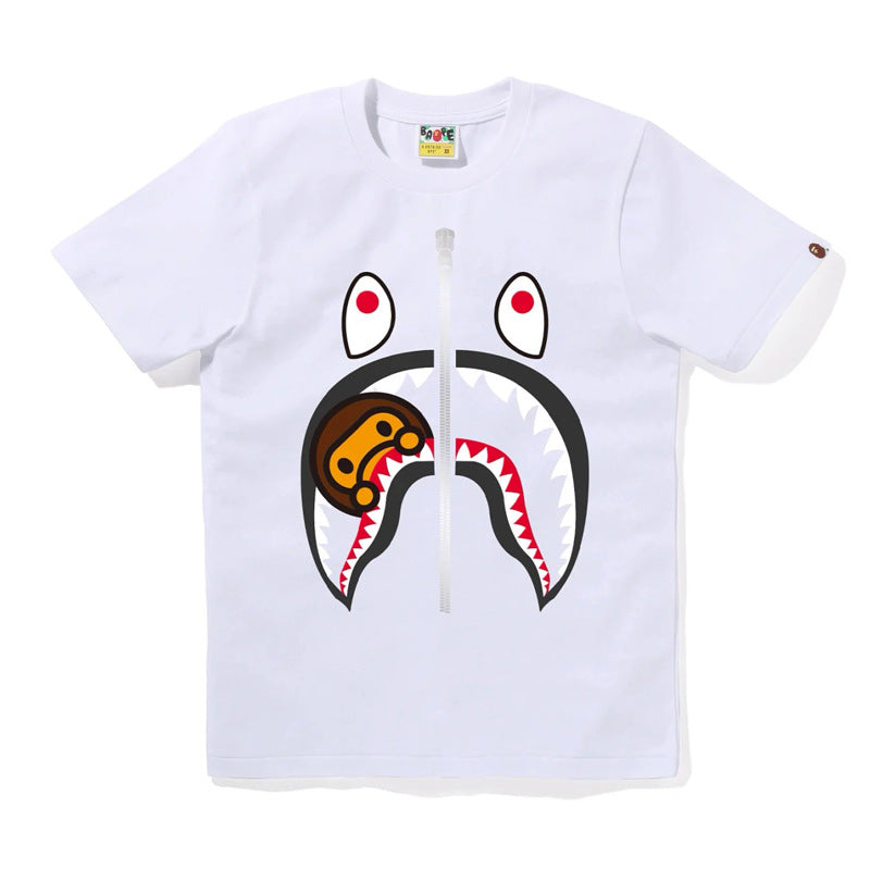BAPE Ape Head Cartoon Print Loose Unisex Short Sleeve T-Shirt