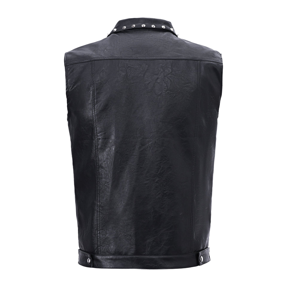 Studded Biker Punk Faux Leather Vest Unisex
