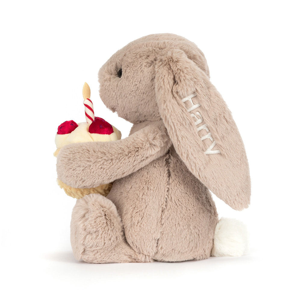 Personalized Bashful Beige Bunny 'Birthday'