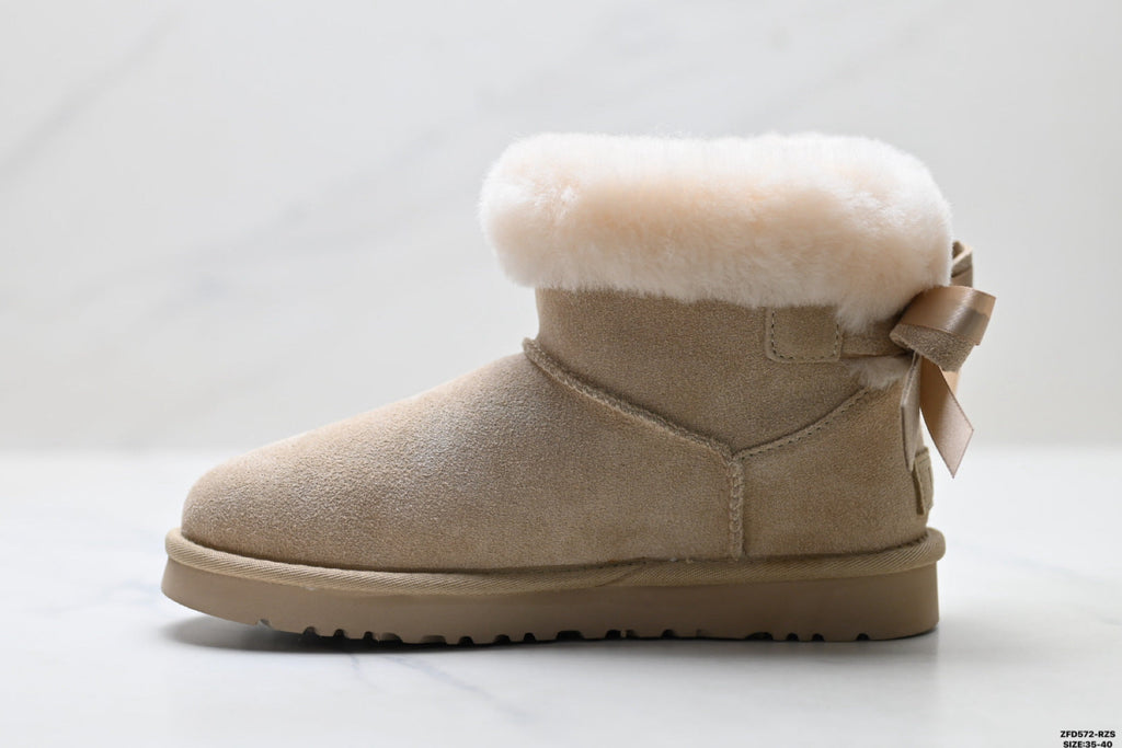 UGG Classic Ultra Mini Bow Ankle Boots