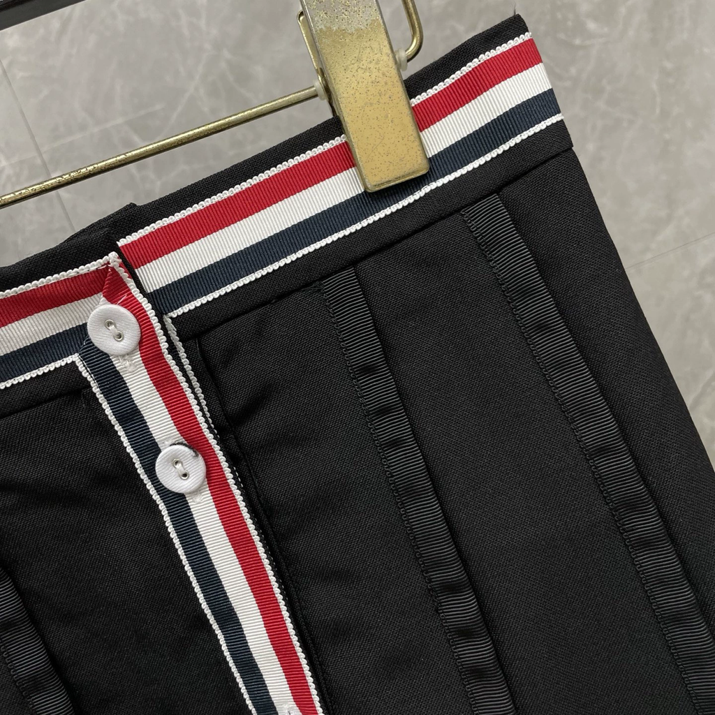 Women's Grosgrain-Trim Pleated Mini Skirt | Thom Browne