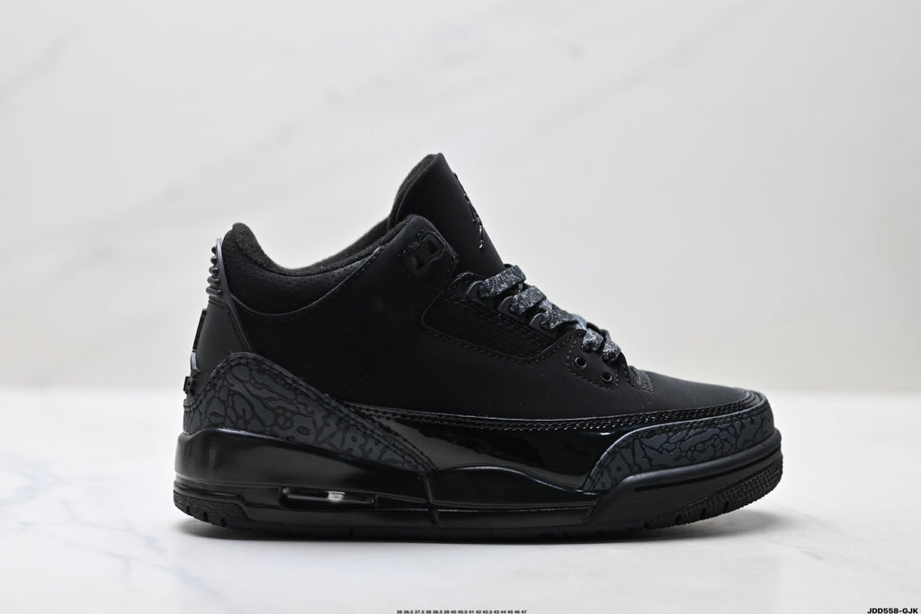 Air Jordan 3 Retro Triple Black Sneakers