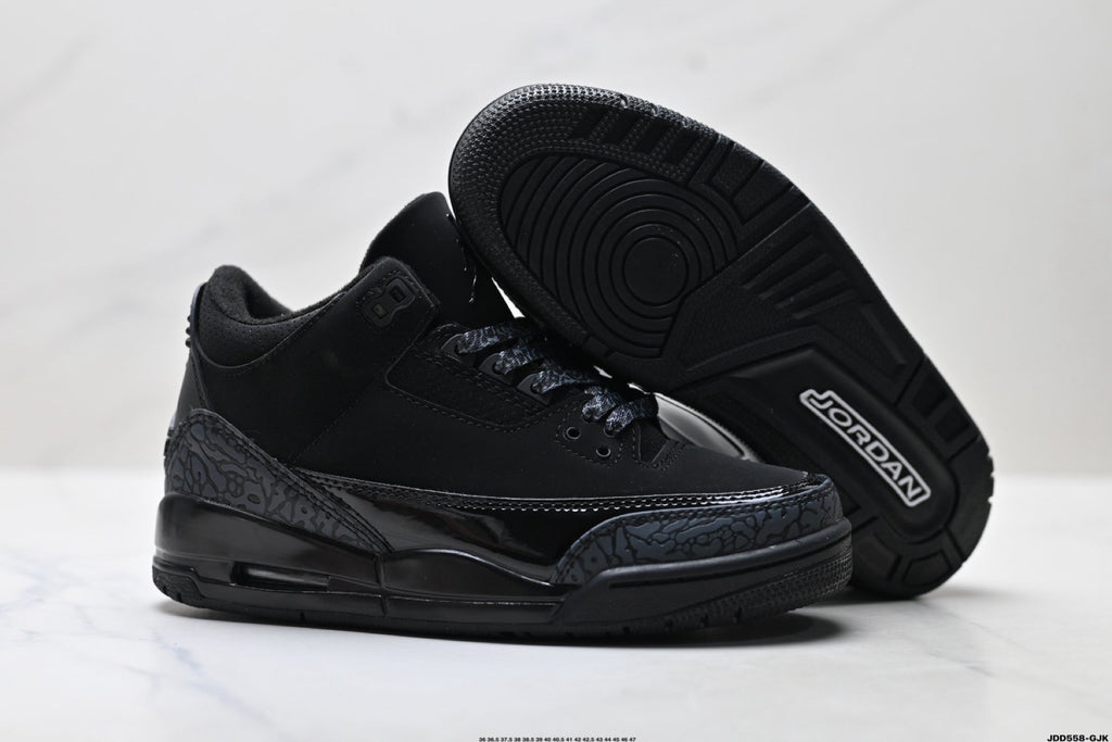 Air Jordan 3 Retro Triple Black Sneakers