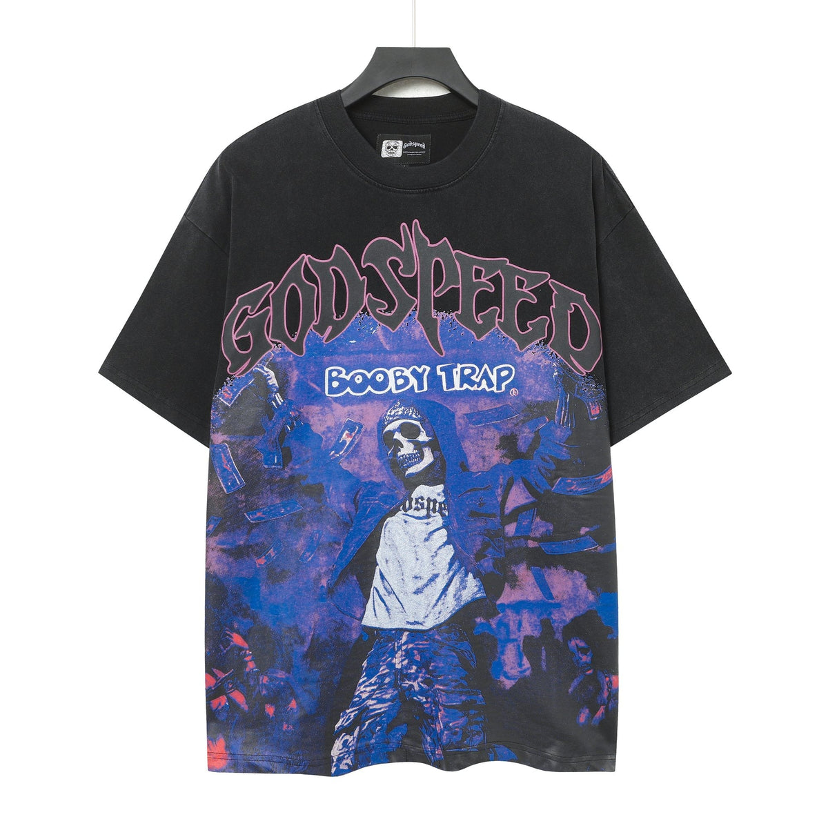 Godspeed Booby Trap Washed Black Graphic T-Shirt