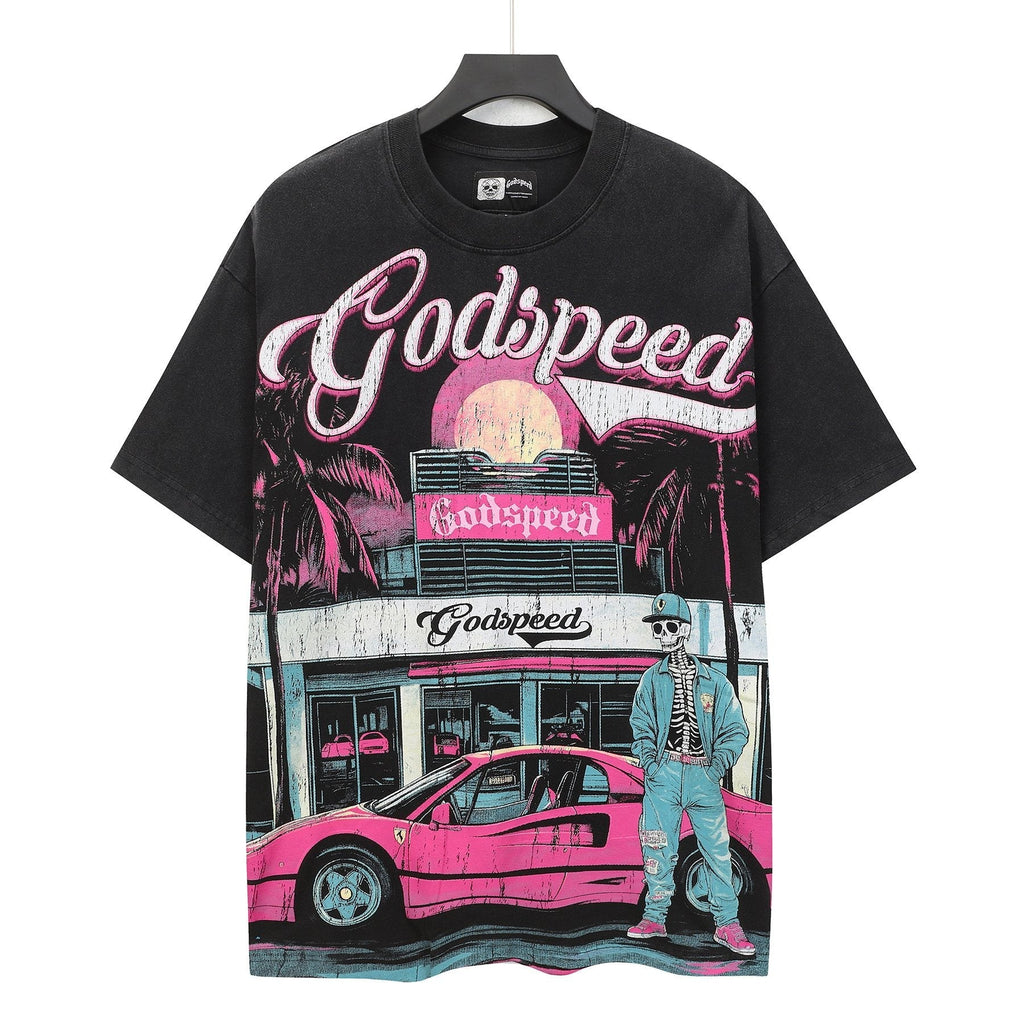 Godspeed Washed Black Rock Graphic T-Shirt
