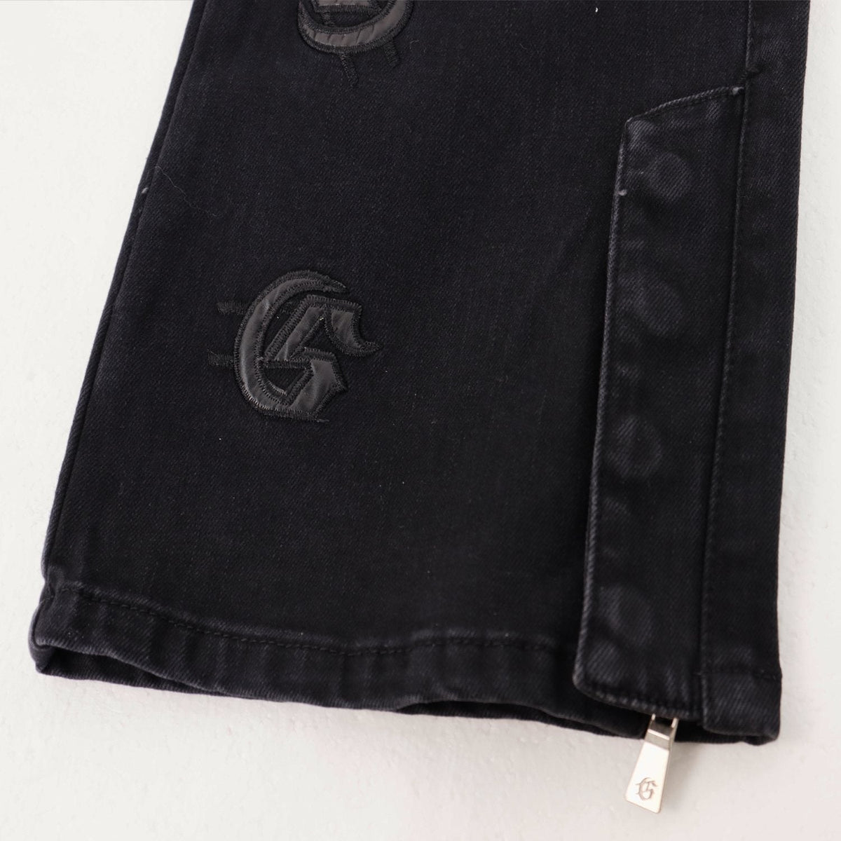 Godspeed Embroidered Washed Flared Jeans