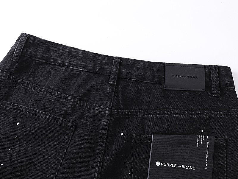 Purple Brand Paint-Splatter Distressed Jeans