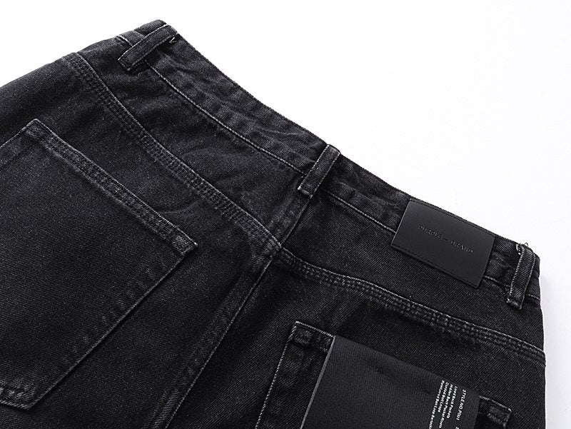 Purple Brand Black Graphic Patch Jeans