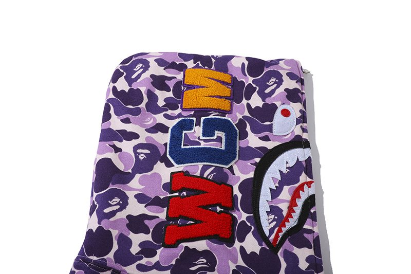 BAPE Purple Camo Shark Full-Zip Hoodie