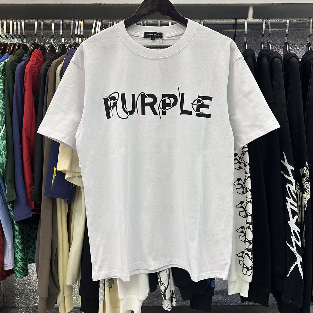 Purple Brand Wordmark Graphic Short-Sleeve T-Shirt