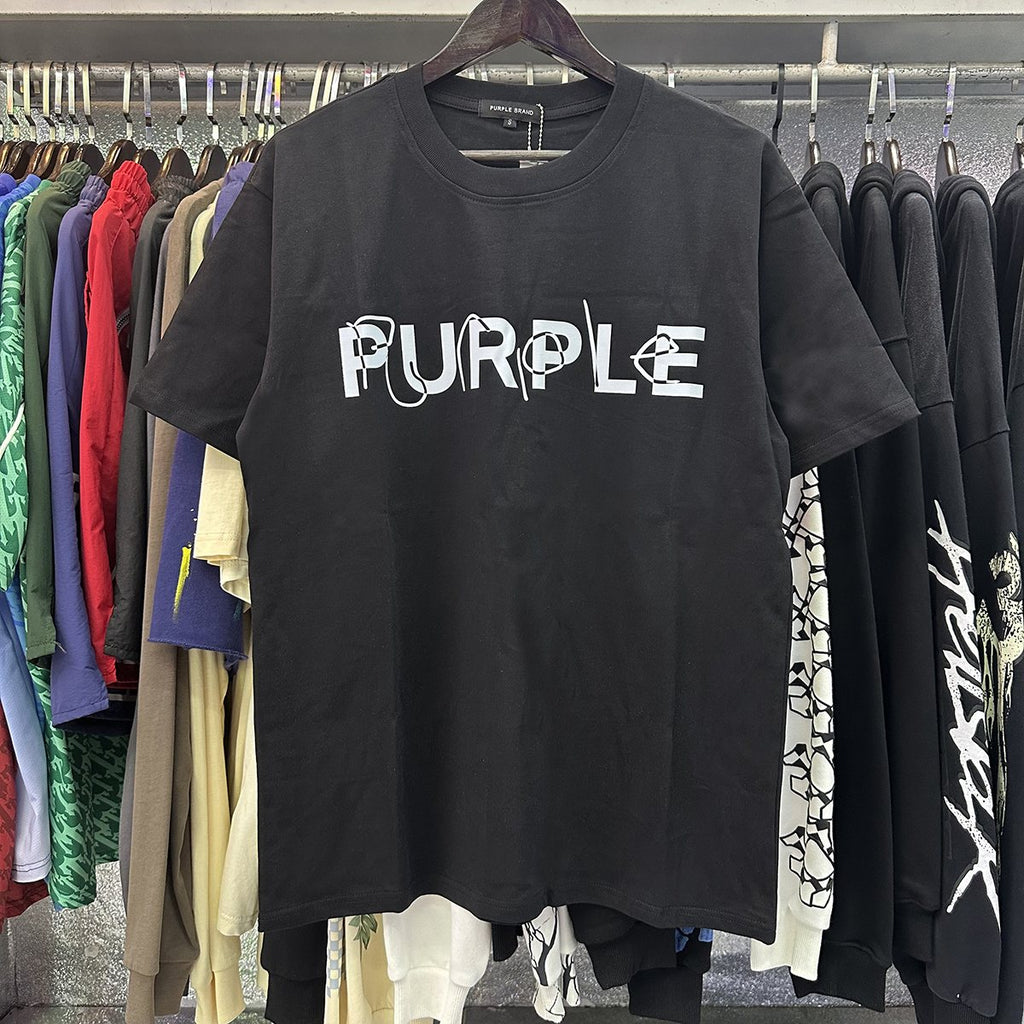 Purple Brand Wordmark Graphic Short-Sleeve T-Shirt