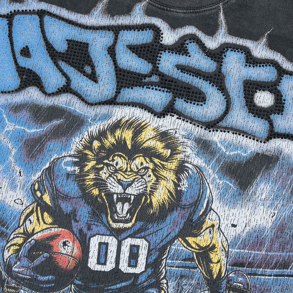 MAJESTIK Football Lion Graphic T-Shirt