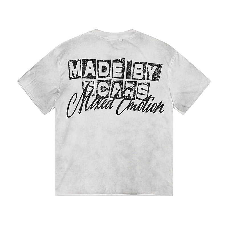 MIXED EMOTION Angel Back-Print Short-Sleeve T-Shirt