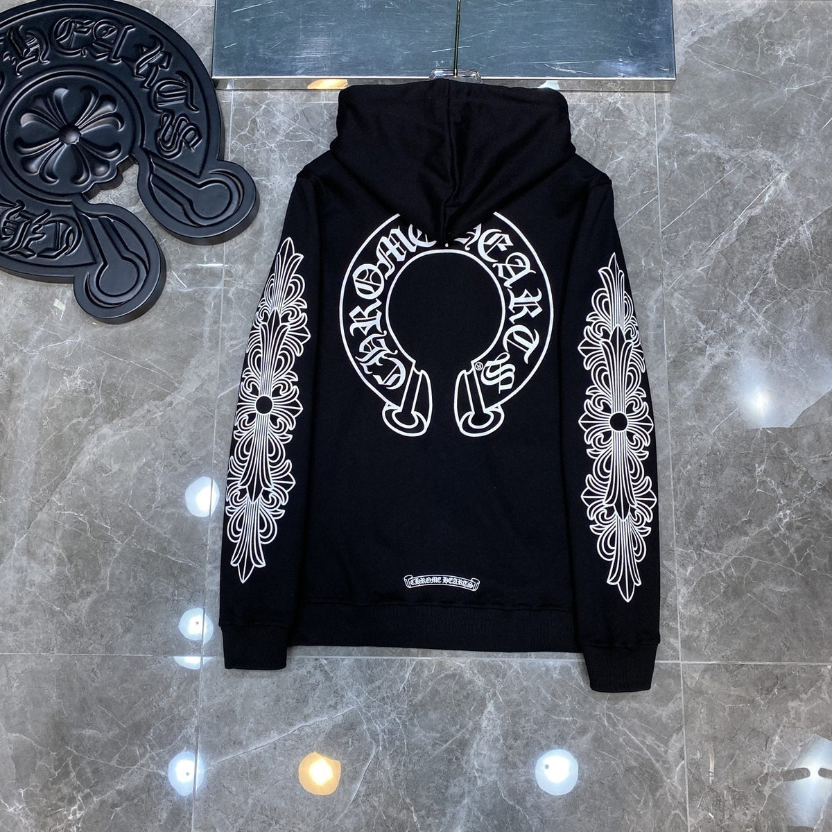 Chrome Hearts Horseshoe Graphic Zip Hoodie