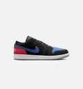 Air Jordan 1 Low Men's Lifestyle Sneakers - Black/White/True Blue/Red