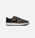 Air Jordan 1 Retro Low OG Laser Black And Varsity Red Grade School Shoes - Black Varsity Red White