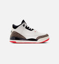 Air Jordan 3 Retro Sail and University Red Preschool Sneakers