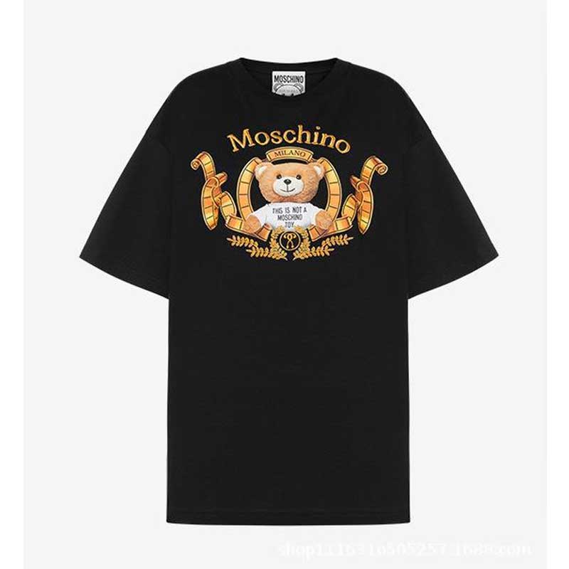 Moschino T-shirt Round Neck Bear T-shirt Short Sleeve Couple