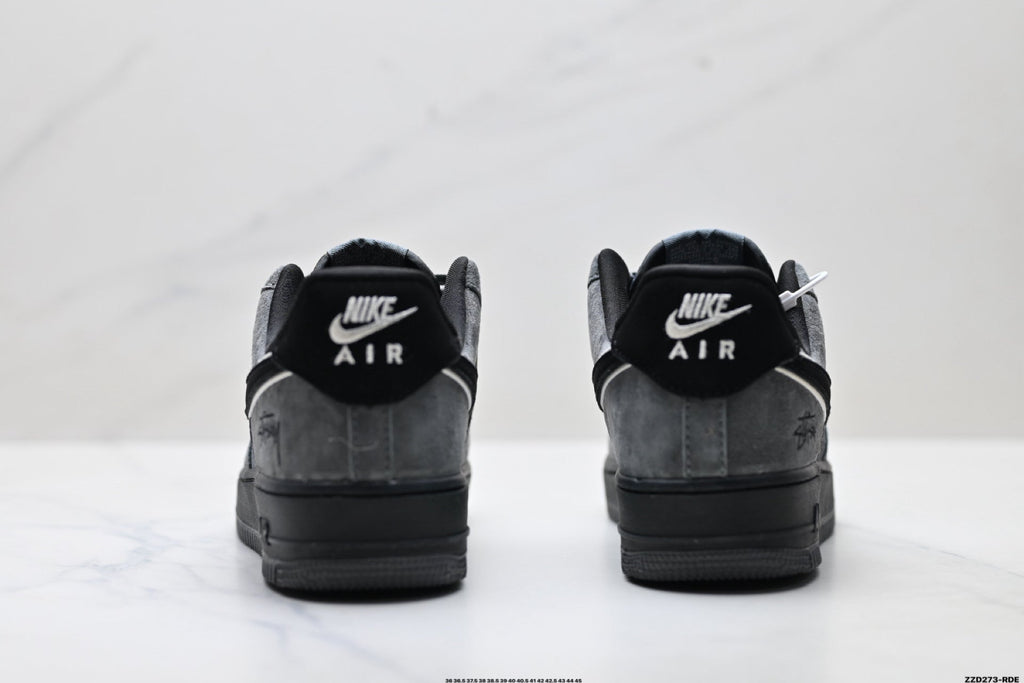 Nike Air Force 1 Low Charcoal Black Unisex Sneakers Style 08