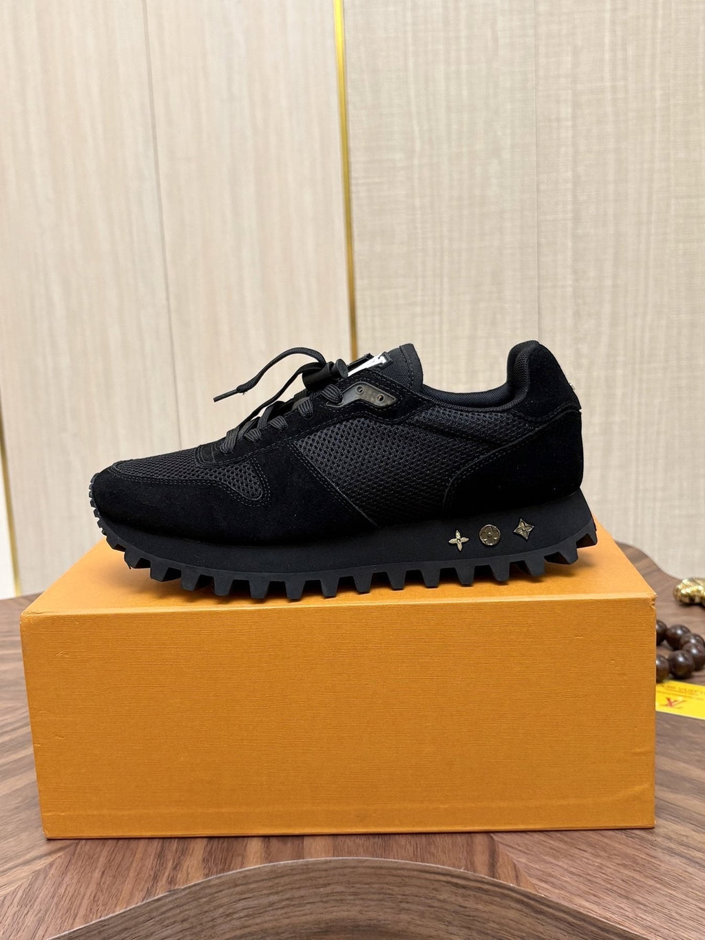 Louis Vuitton Black & Dark Gray Low-Top Sneakers - Chunky Treaded Sole