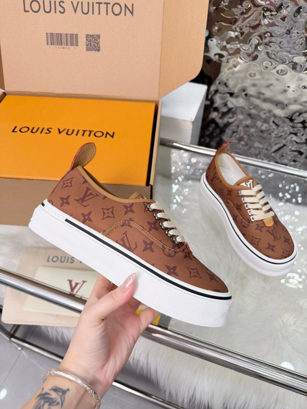 Louis Vuitton Brown Monogram Low-Top Sneakers