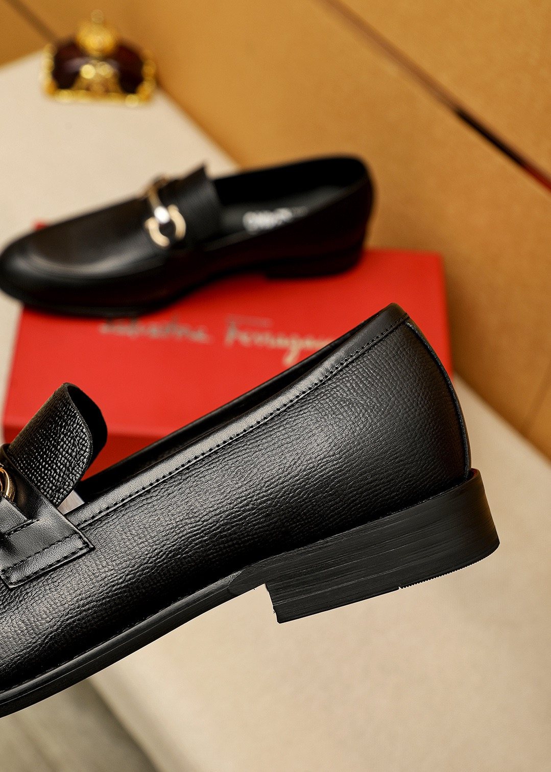 Ferragamo Men's Black Bit Loafers - Low-Profile Sole