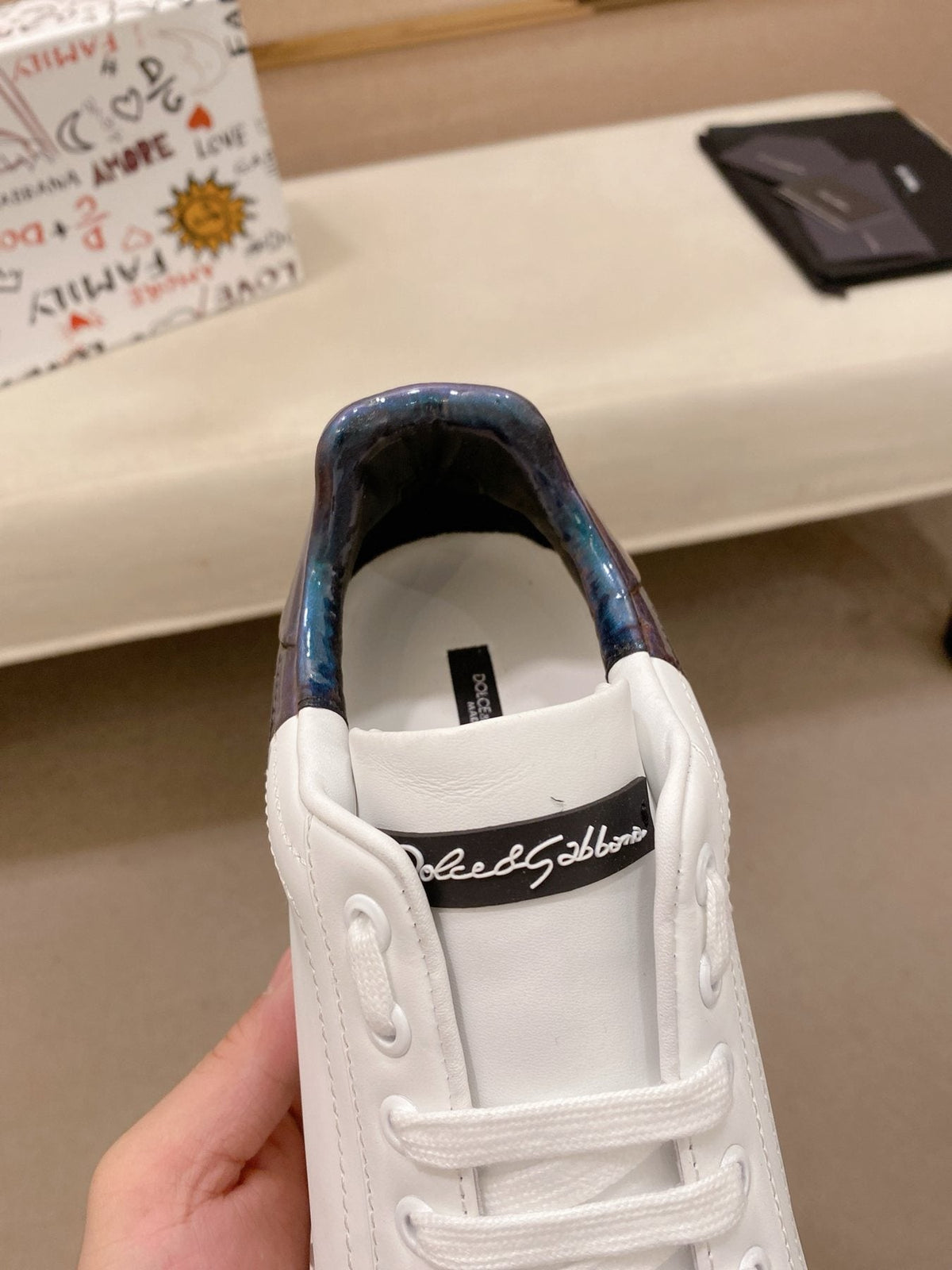 Dolce & Gabbana Men's Graphic Heel Sneakers