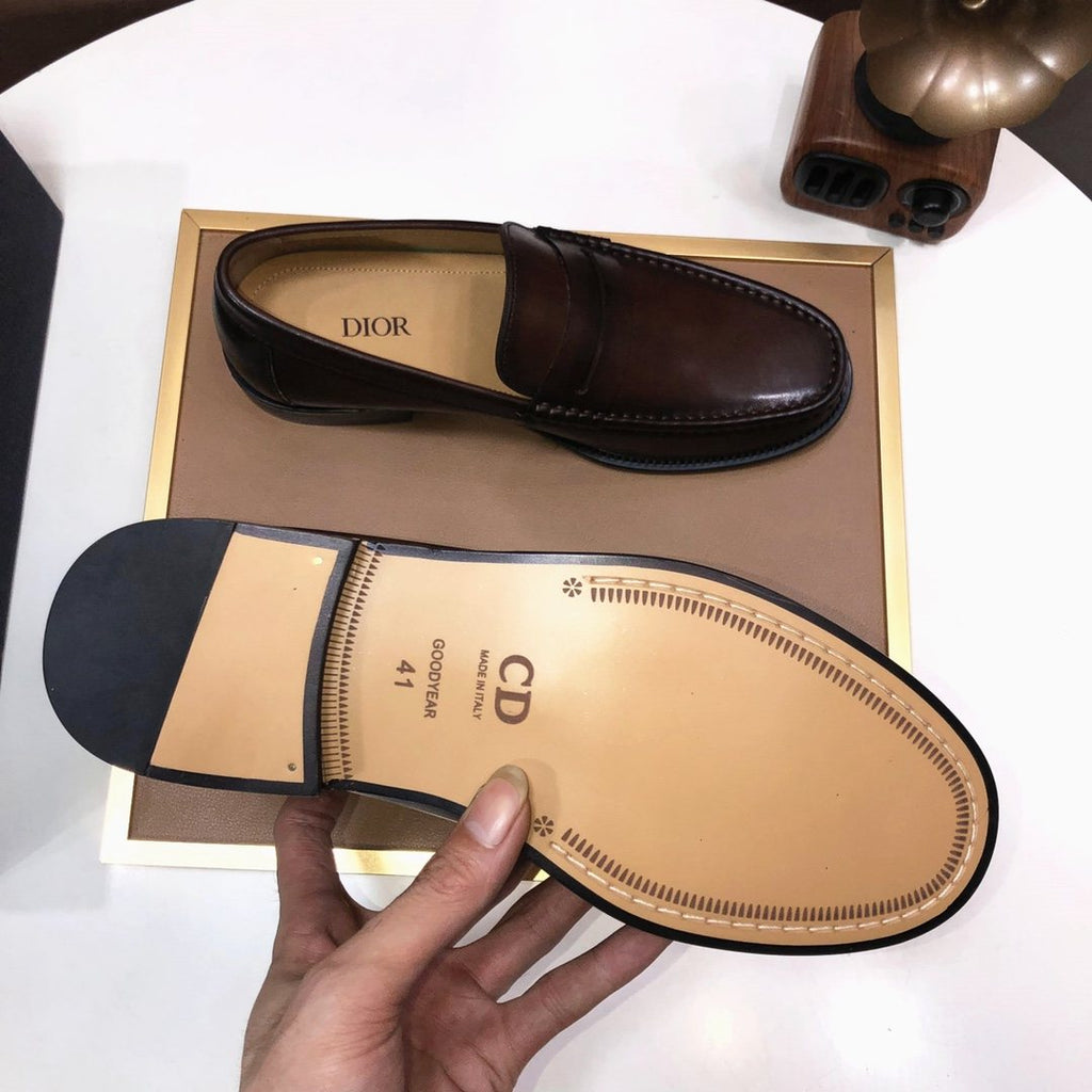 Dior Dark Brown Penny Loafers