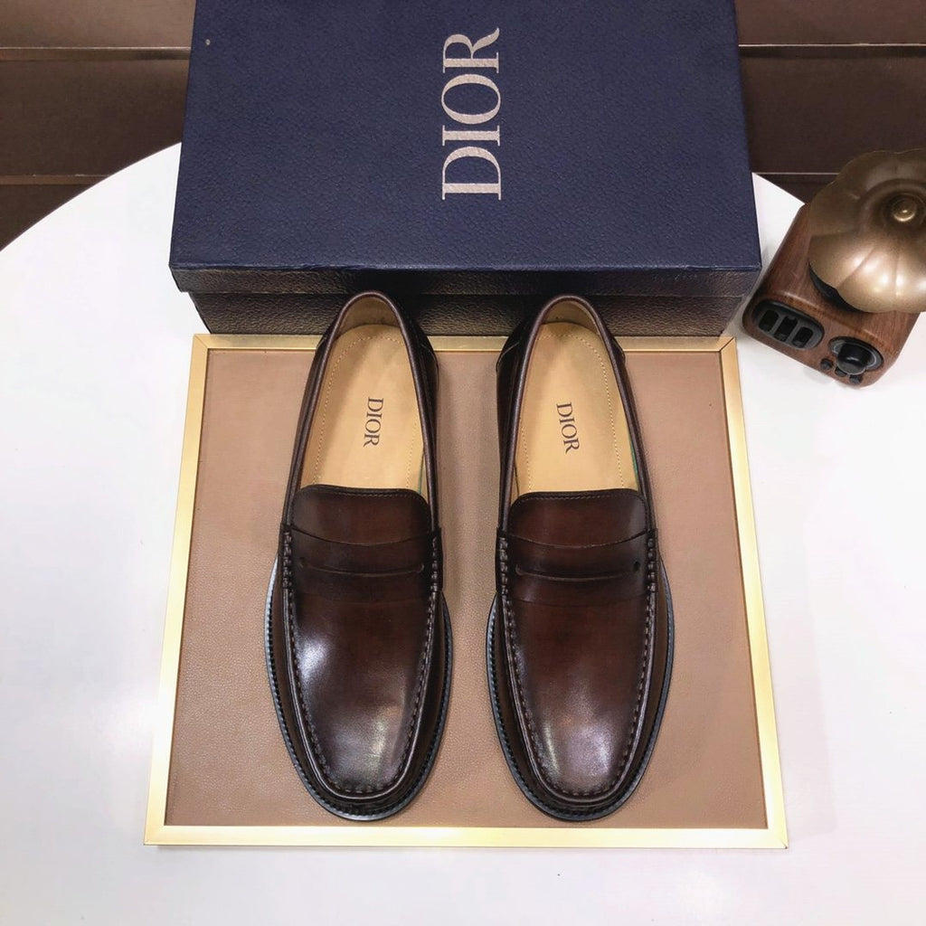 Dior Dark Brown Penny Loafers