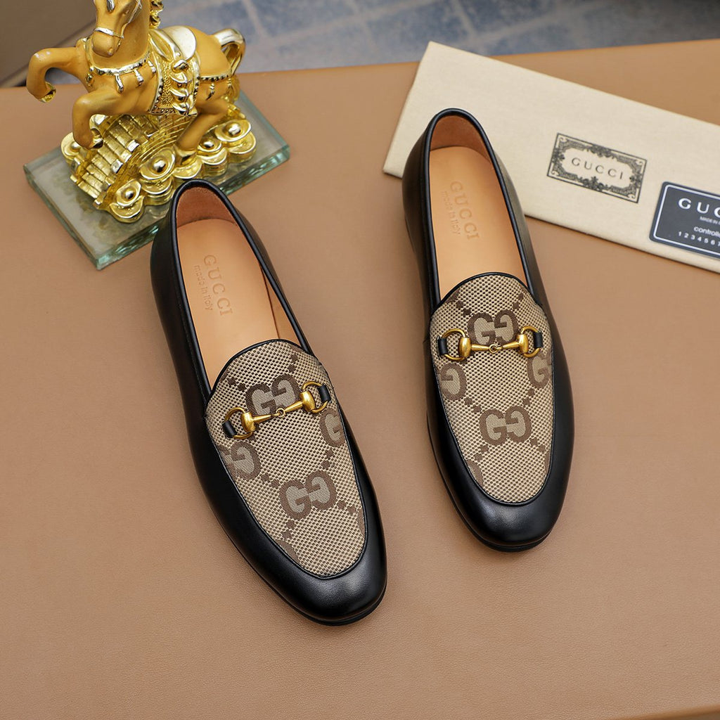 Gucci Patterned Horsebit Loafers