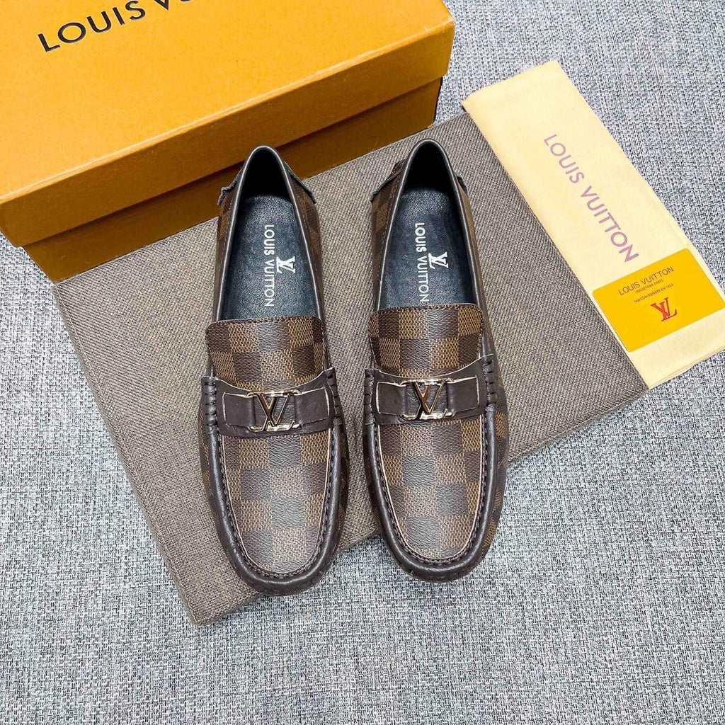 Louis Vuitton Men's Brown Checkered Loafers