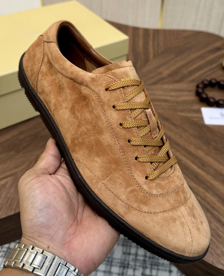 Brunello Cucinelli Tan Low-Top Sneakers
