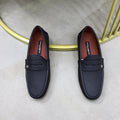 Dolce & Gabbana Men's Black Textured Leather Loafers