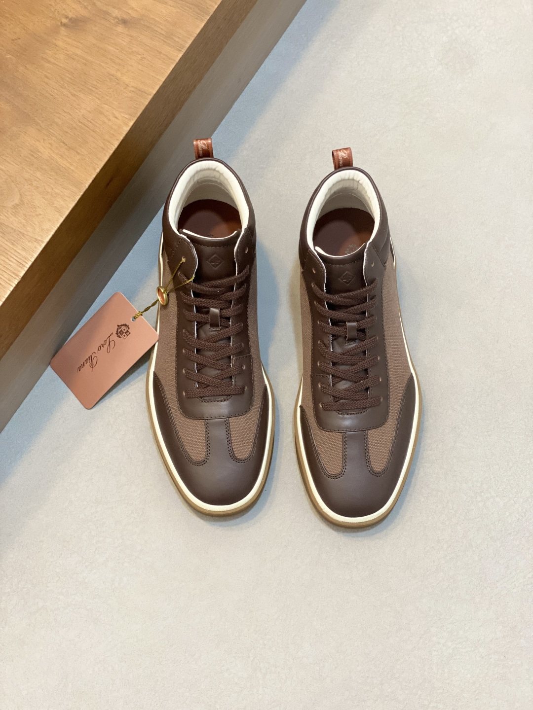 Loro Piana Paneled High-Top Sneakers