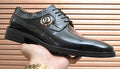 Louis Vuitton Patterned-Trim Lace-Up Dress Shoes