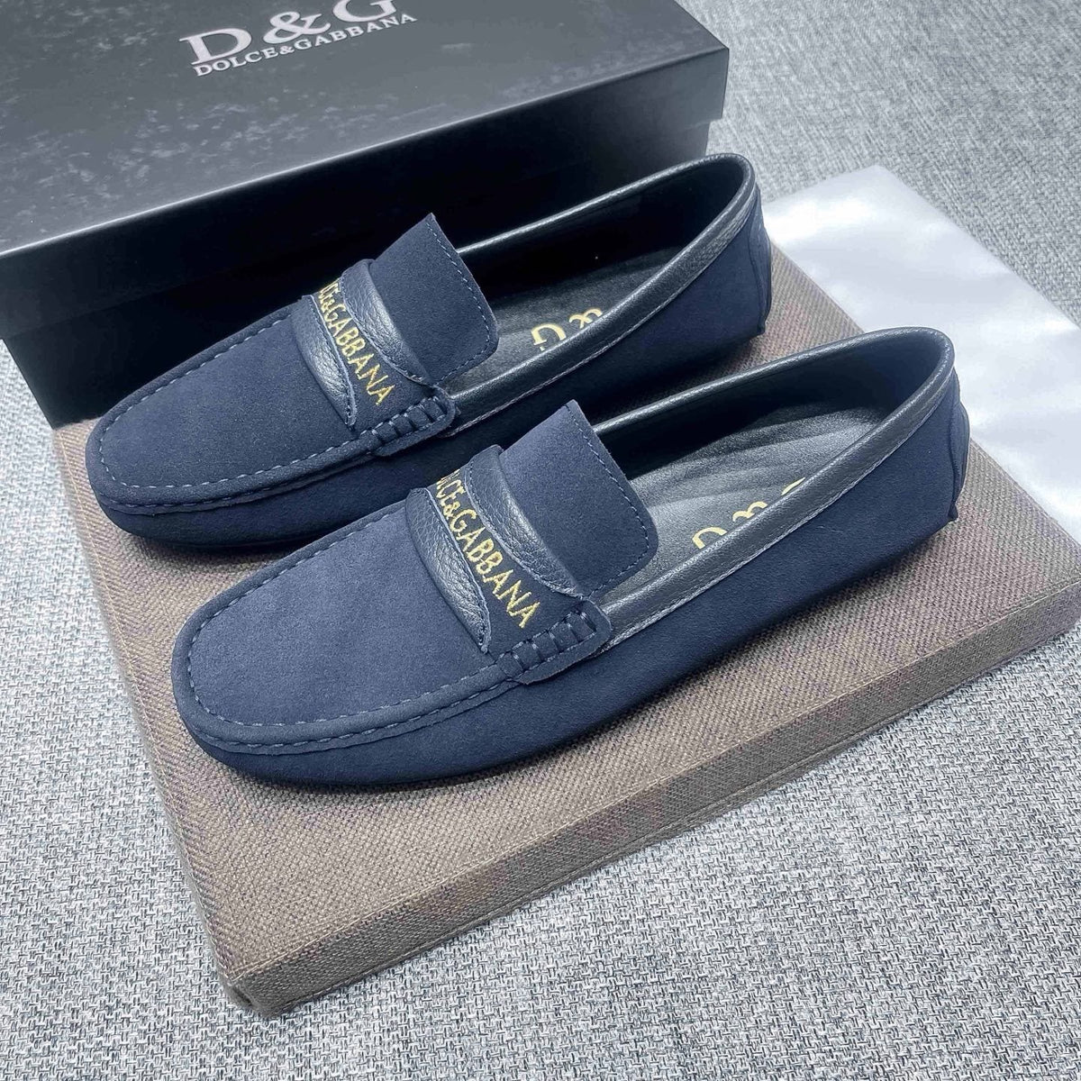 Dolce & Gabbana Men's Gold-Detail Loafers