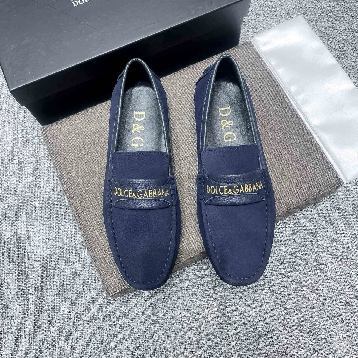 Dolce & Gabbana Men's Gold-Detail Loafers