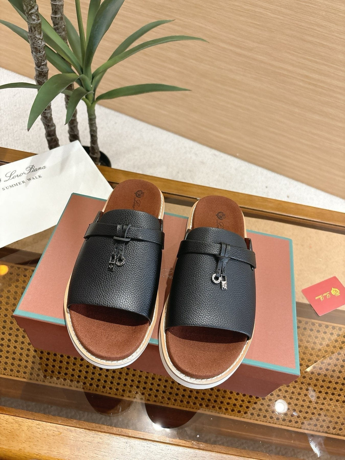 Loro Piana Men's Cross-Strap Mule Sandals