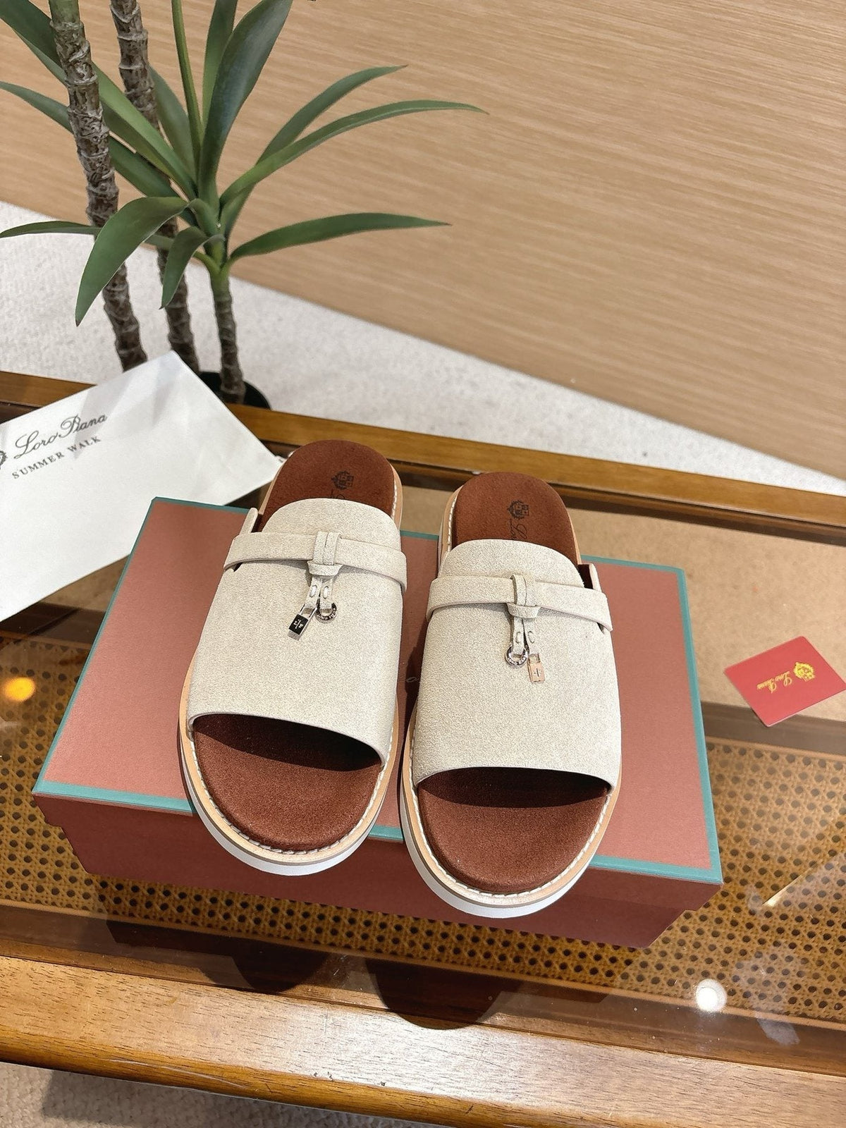 Loro Piana Men's Cross-Strap Mule Sandals