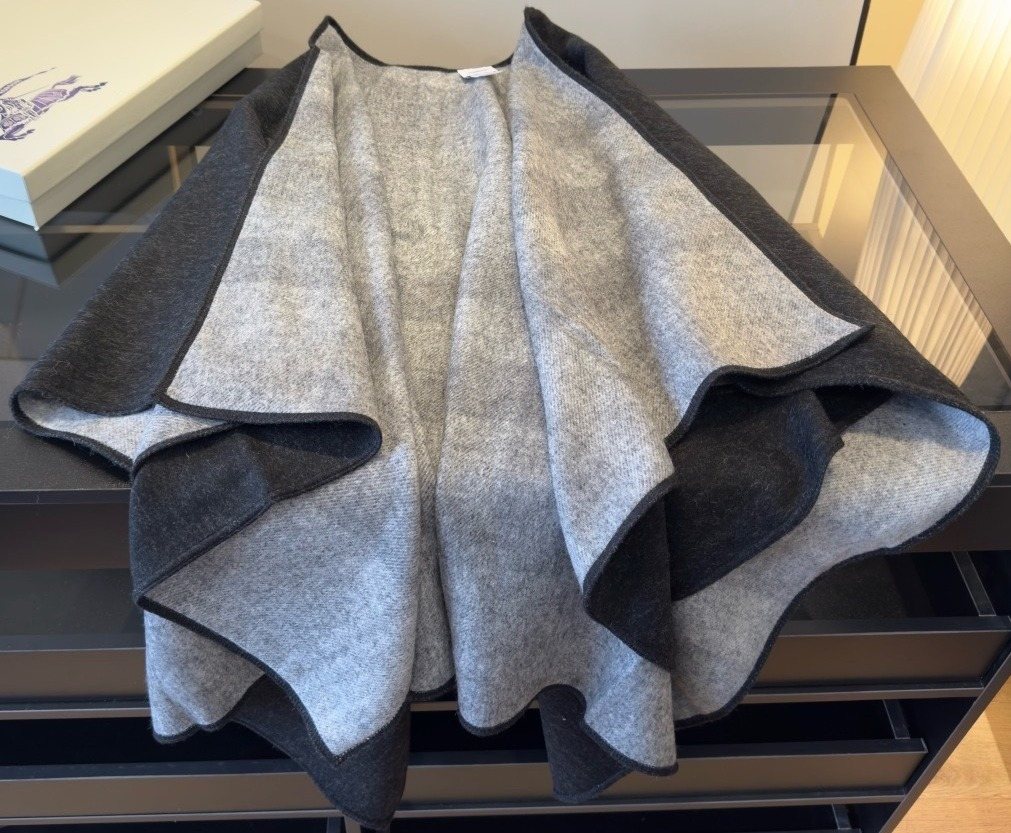 Burberry Reversible Plaid Cape Shawl