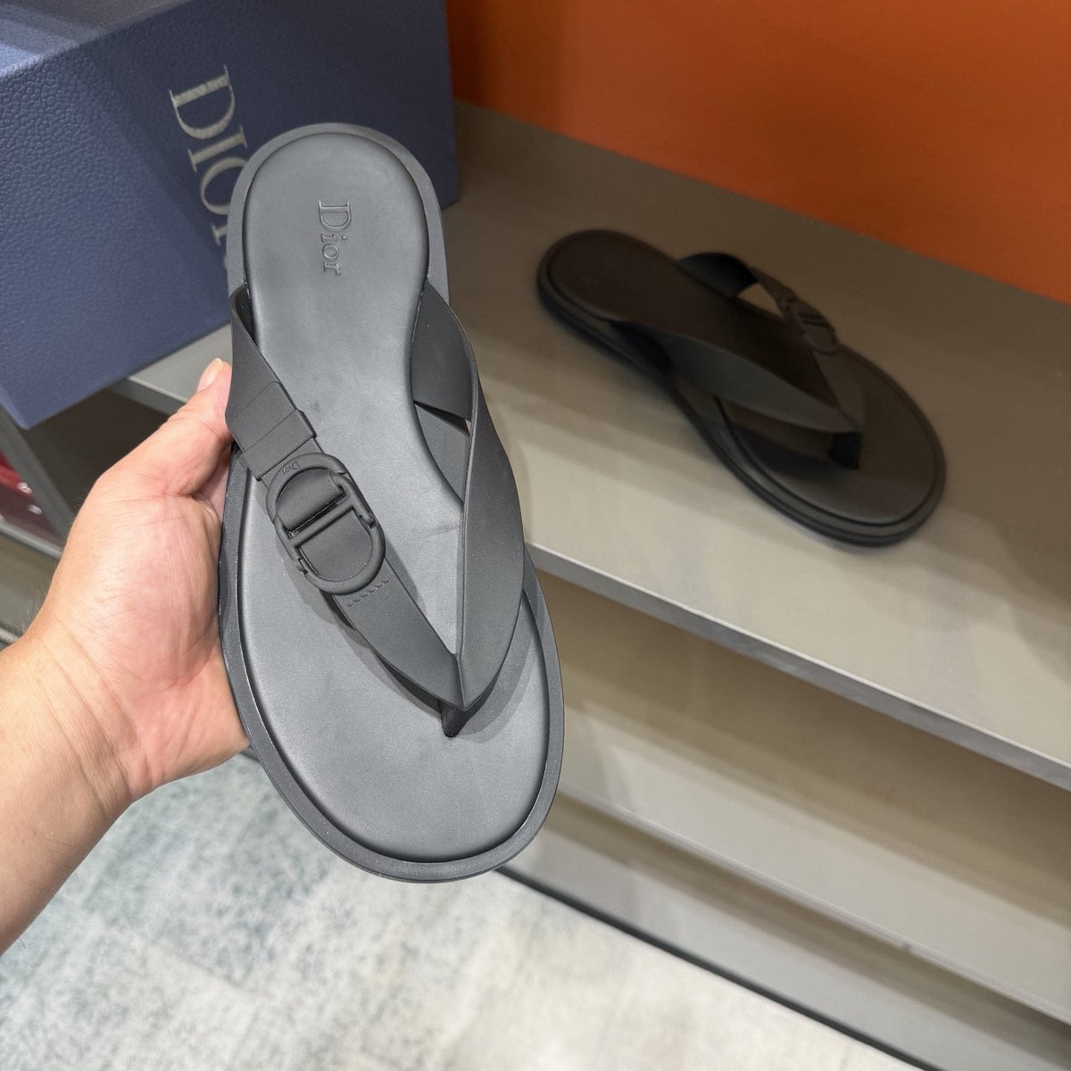 Dior Rivage Buckle Thong Sandals
