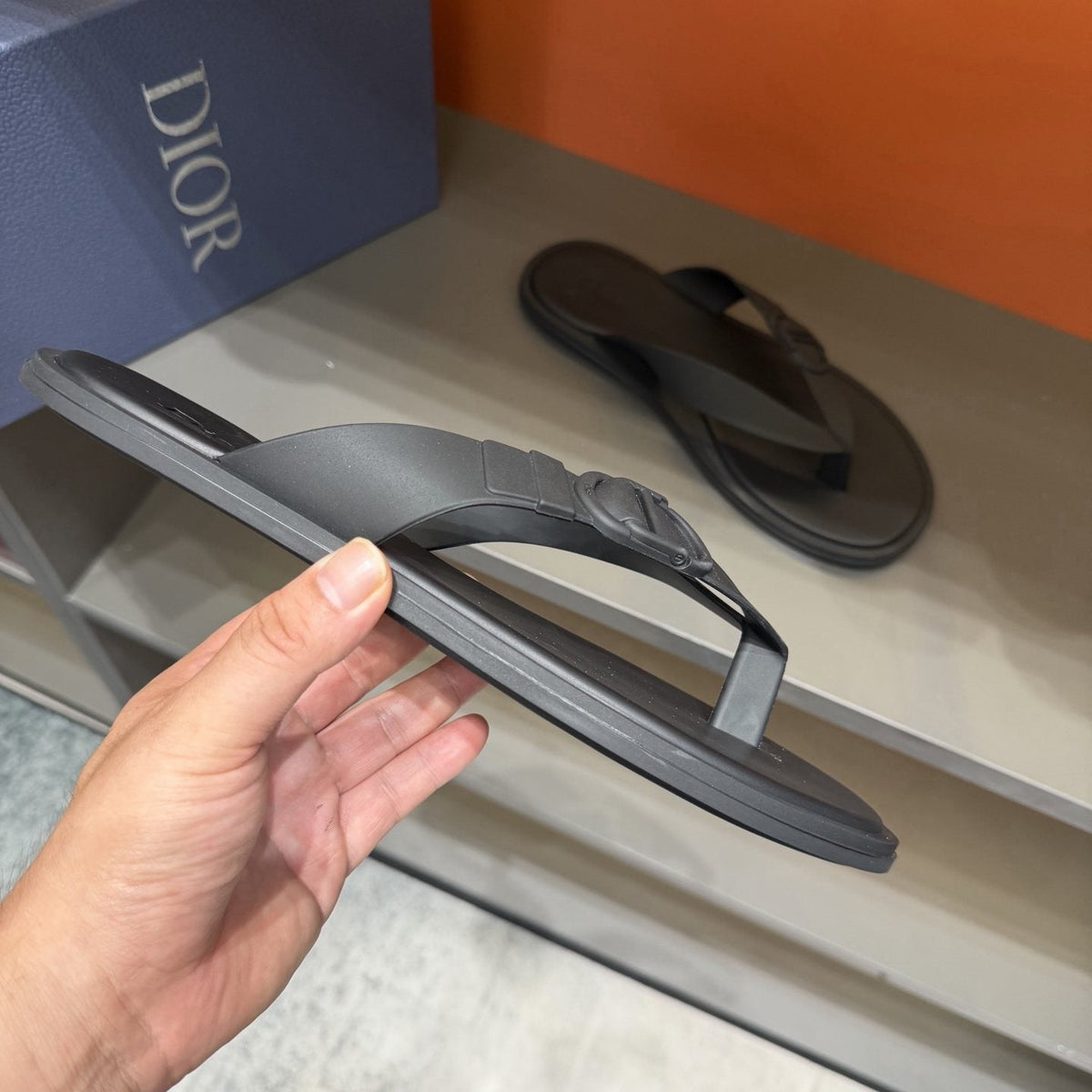 Dior Rivage Buckle Thong Sandals