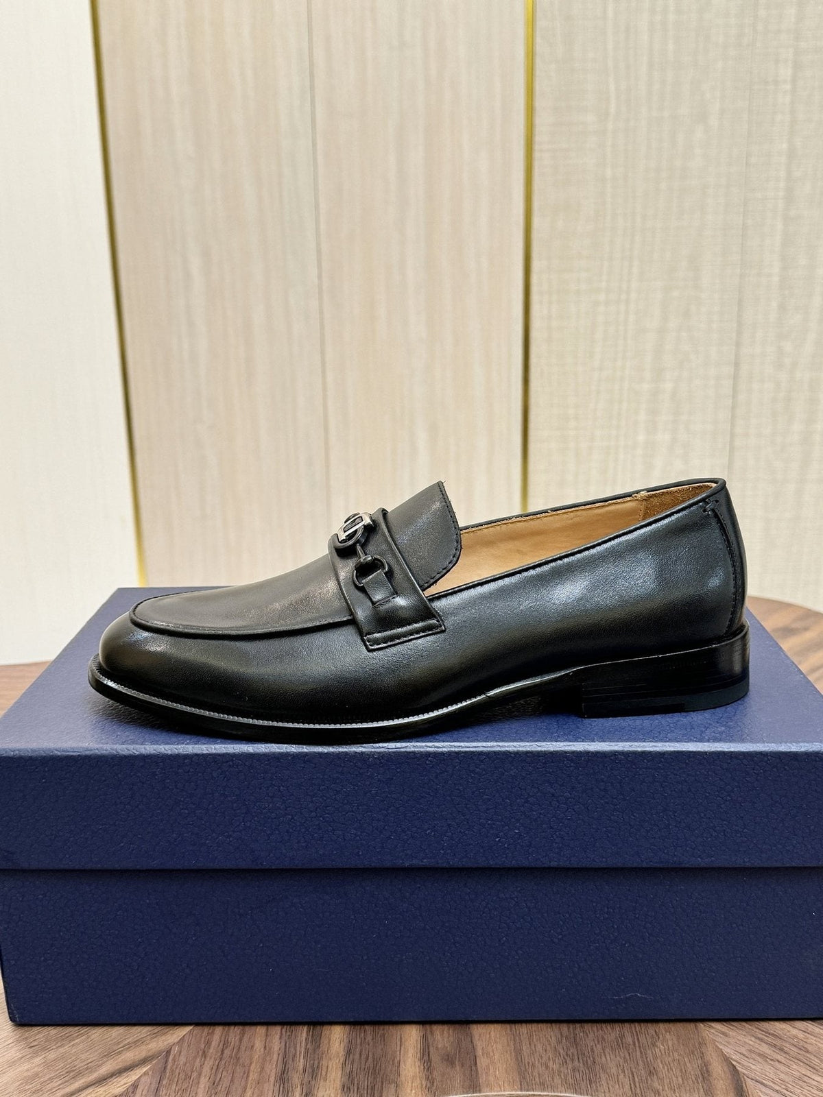 Dior Black Buckle Loafers - Black Leather Upper