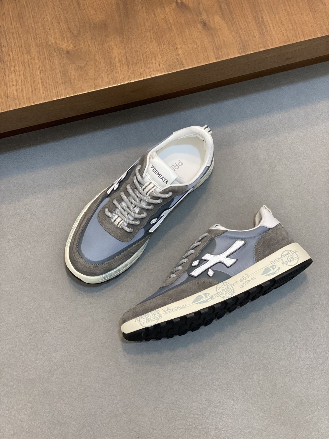 Premiata Suede Mesh Low-Top Sneakers