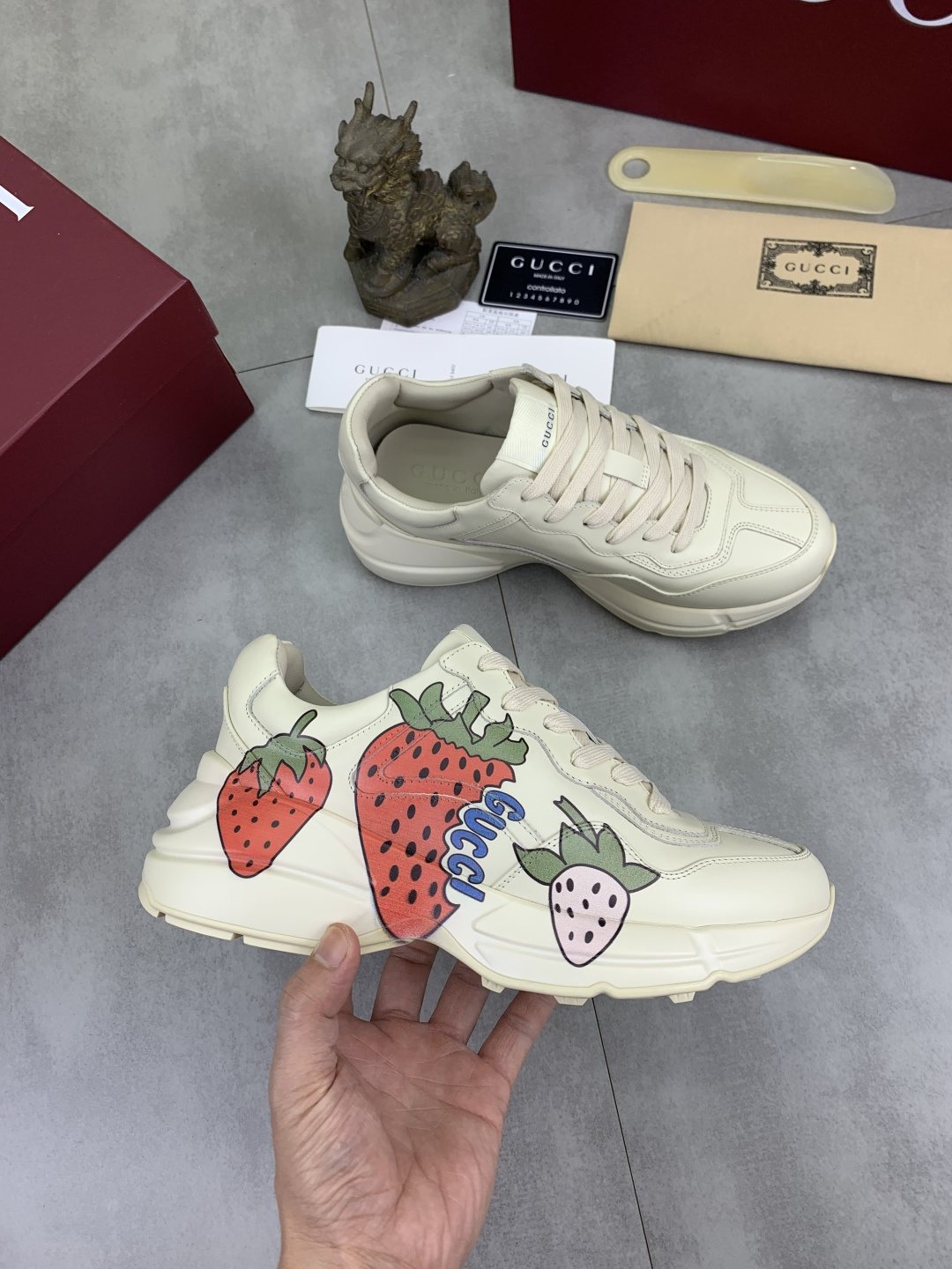 Gucci Strawberry Graphic Chunky Sneakers