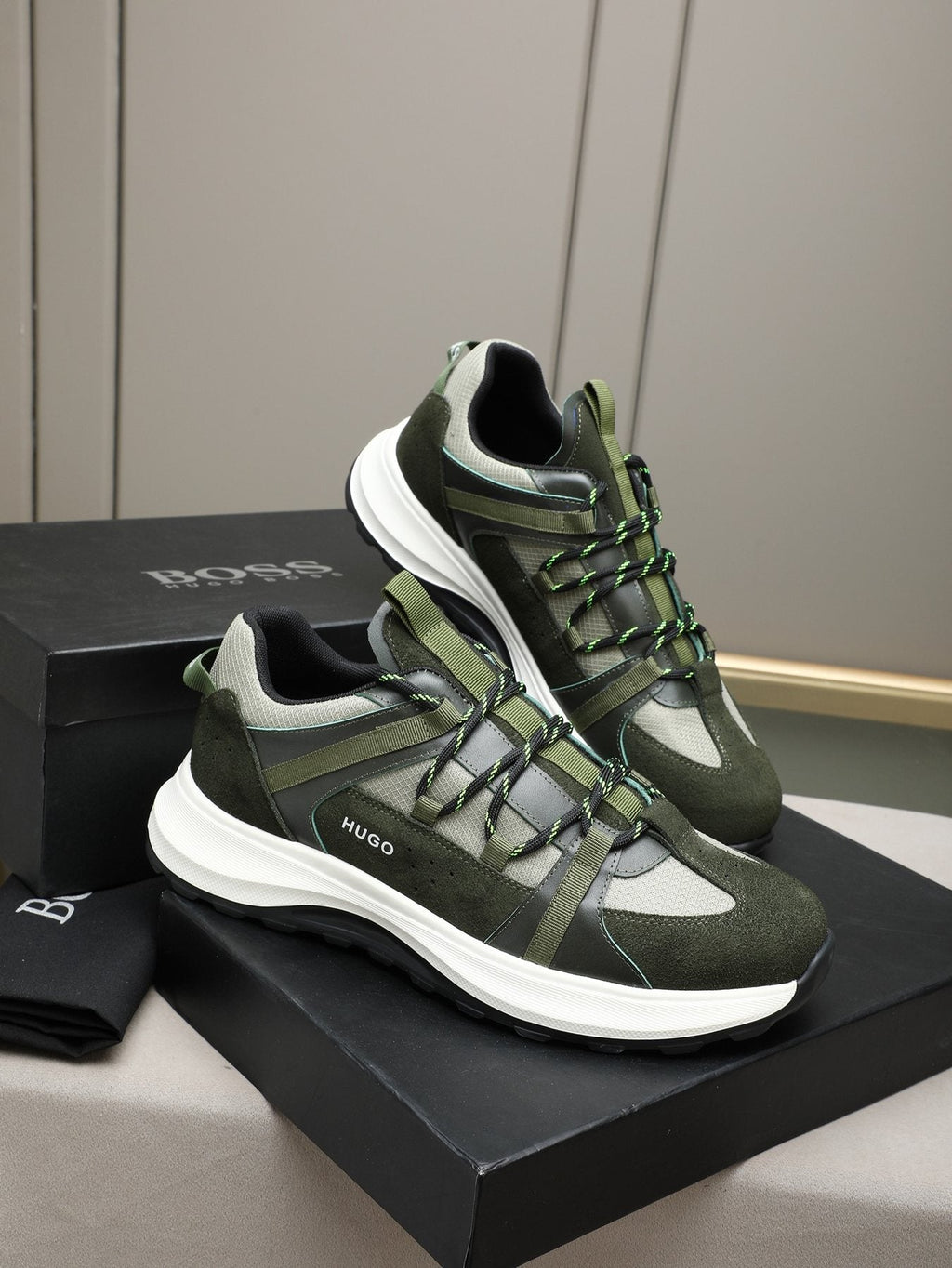 HUGO Mesh Panel Sneakers
