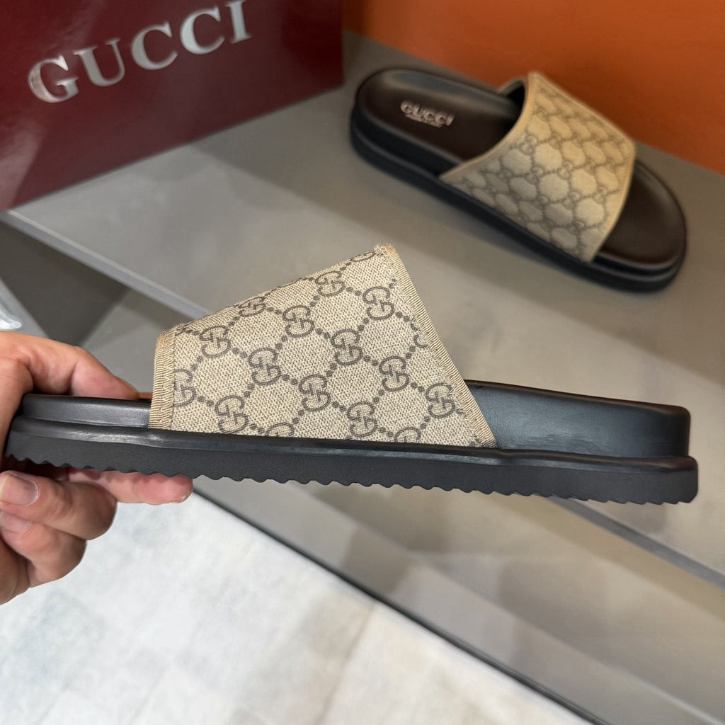 Gucci Monogram Slide Sandals