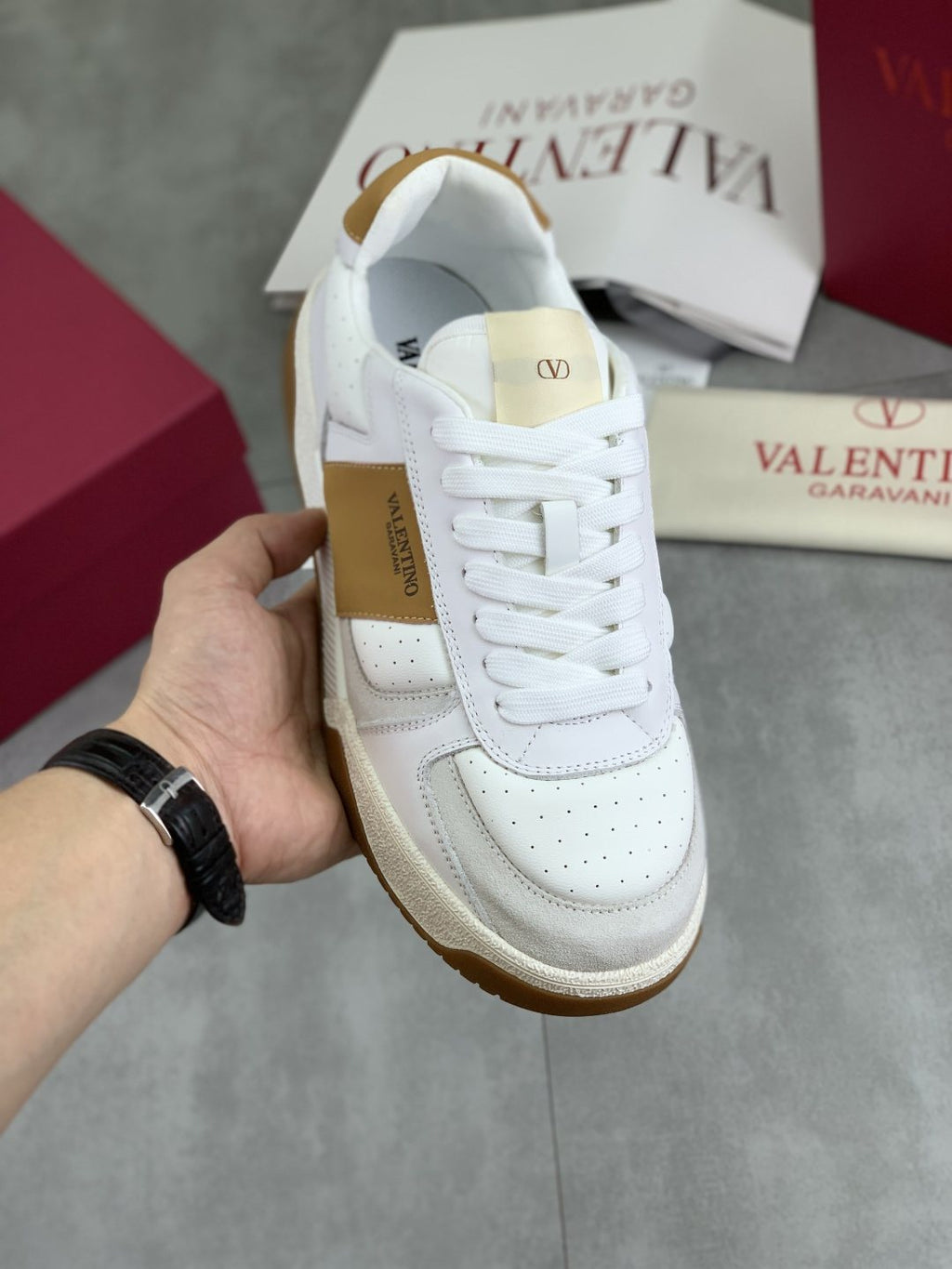 Valentino Color-Block Low-Top Sneakers